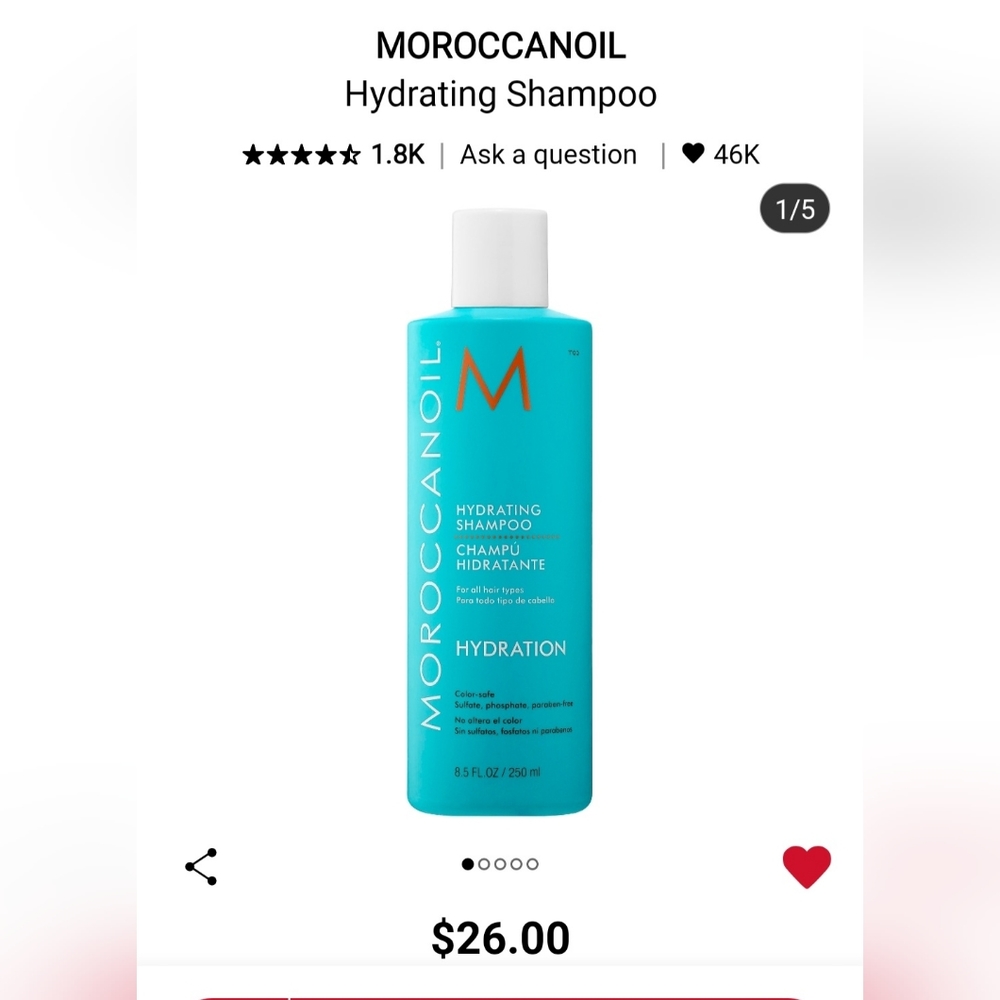Moroccanoil hydrating shampoo AND leave in conditioner
